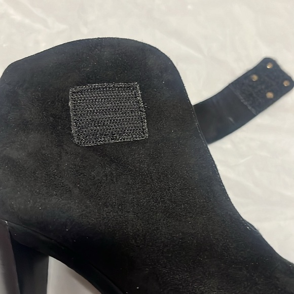 MICHAEL Mchael Kors Black Suede Open Toe Platform “Davenport” Booties - Picture 4 of 15